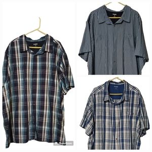 3 Men's short sleeve button shirts $24